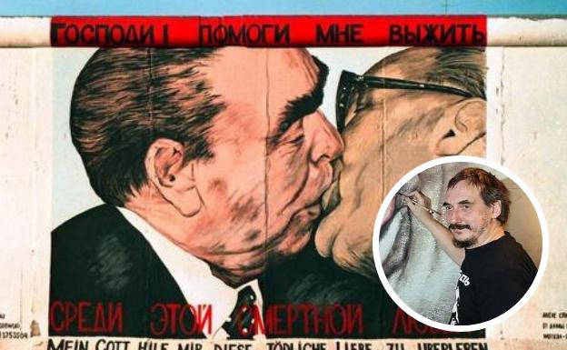 Fallece el autor del grafiti más famoso del muro de Berlín, el del beso entre Brezniev y Honecker