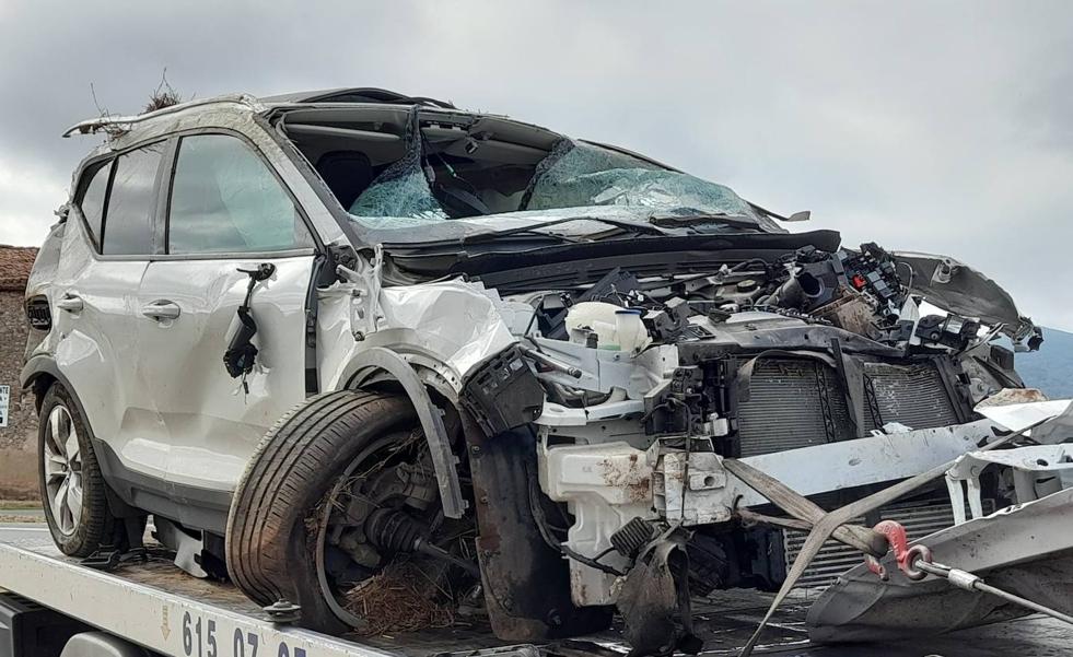 Un hombre de 30 años muere en Berceo tras salirse de la carretera con un coche robado