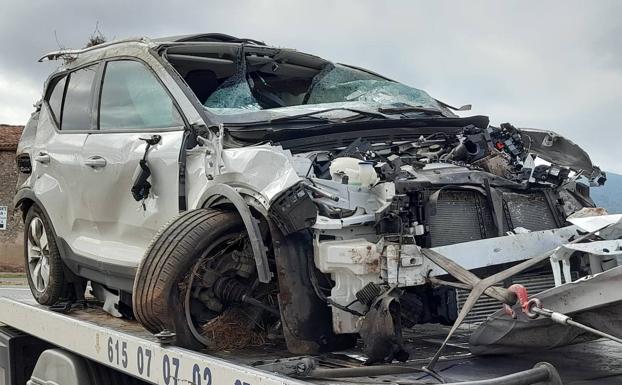 Un hombre de 30 años muere en Berceo tras salirse de la carretera con un coche robado