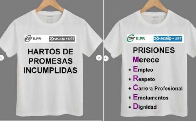 ACAIP-UGT y CSIF protestan en la celebración de la patrona de prisiones