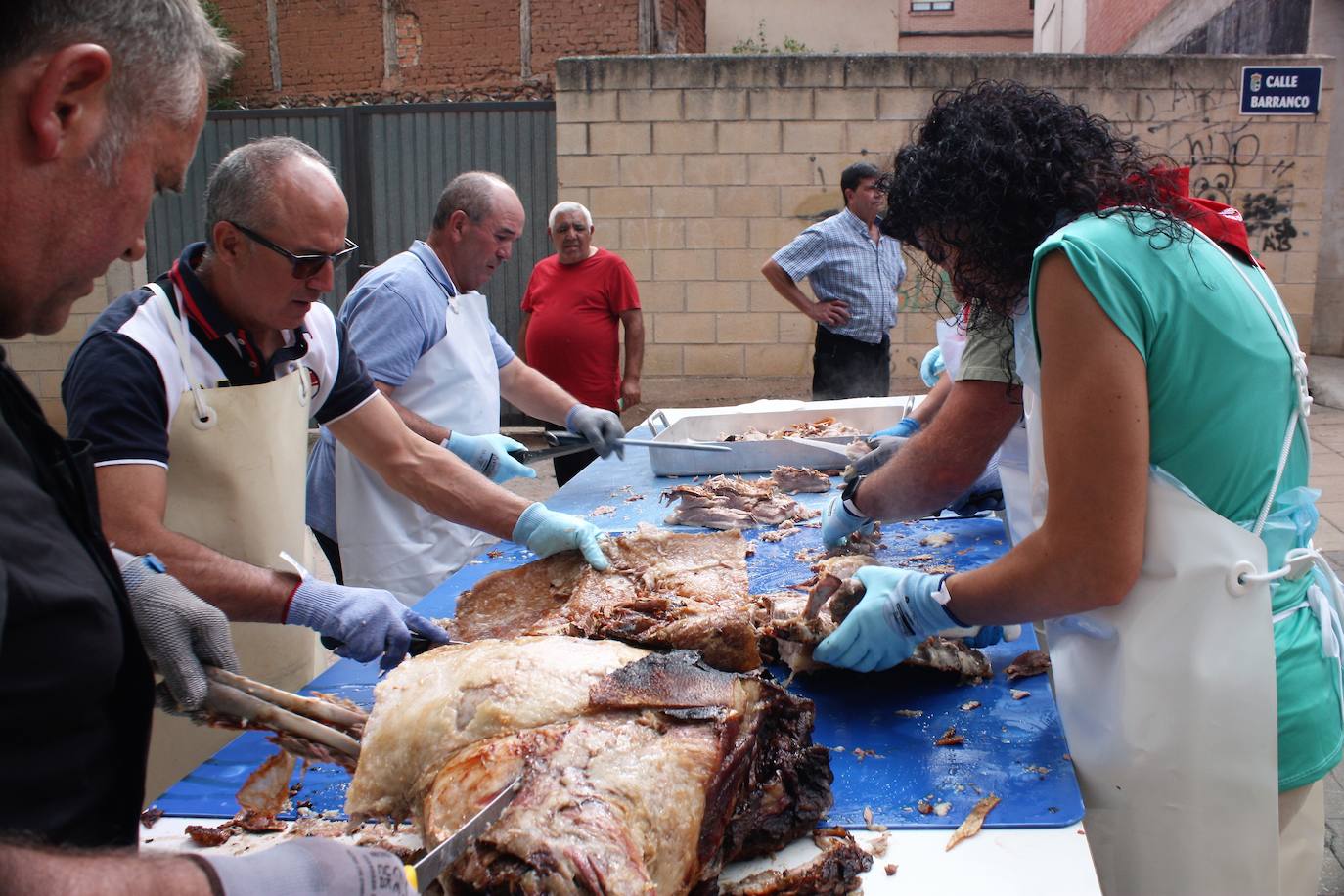 Exaltación del cerdo y actividad infantil en Baños de Río Tobía