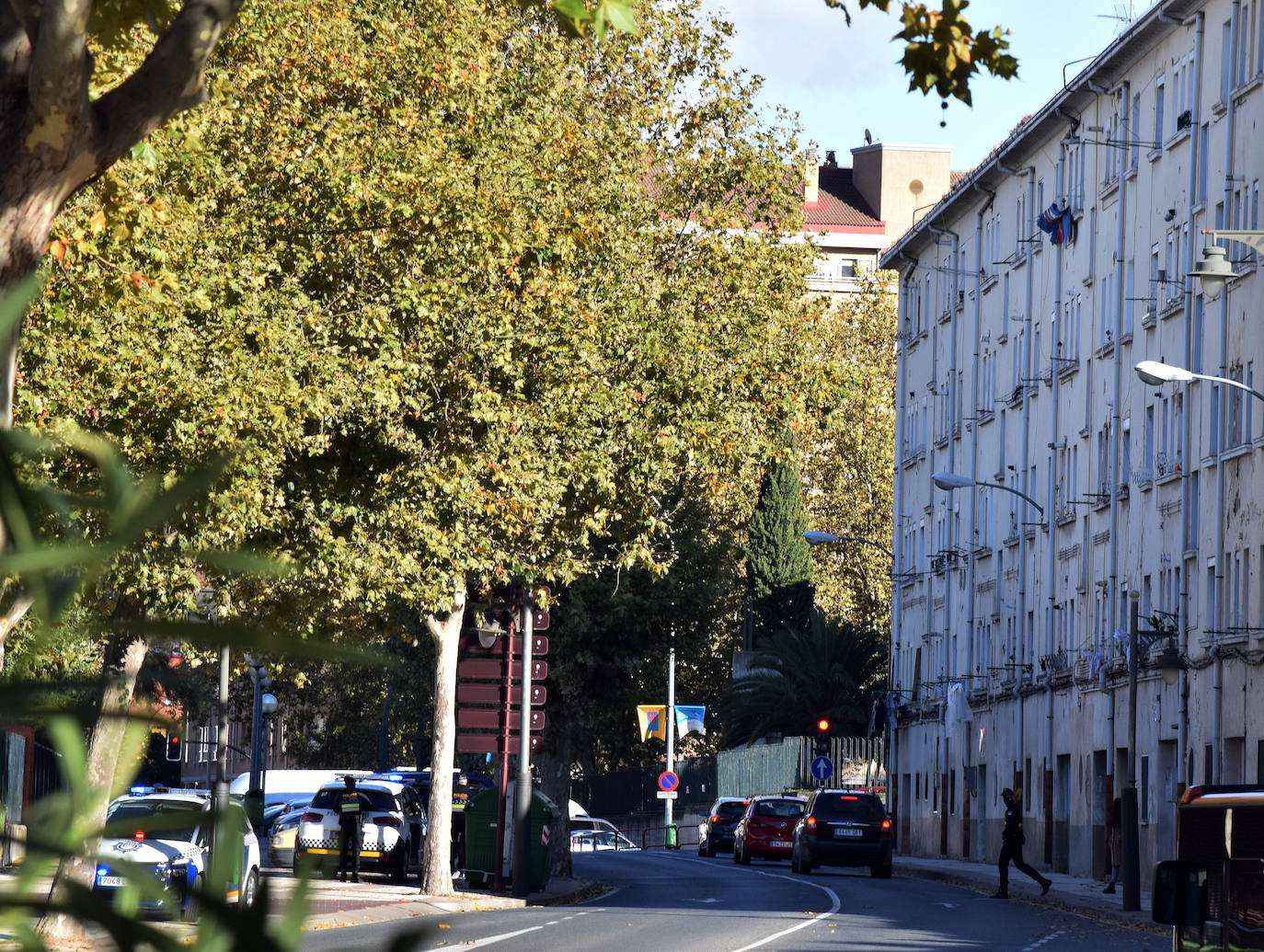 Herido un motociclista tras chocar con un coche en la calle San Francisco de Logroño