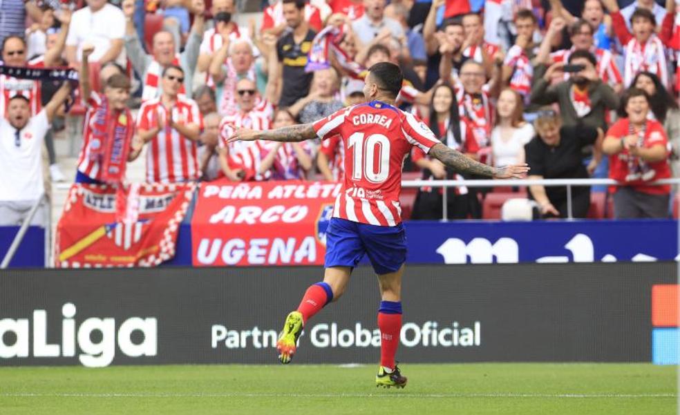 Correa resuelve para un Atlético que no convence