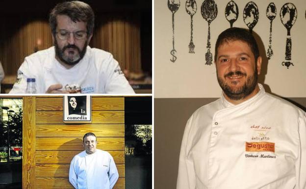 Trío de delantales calagurritanos en el Miniatura Cooking Championship de Vitoria