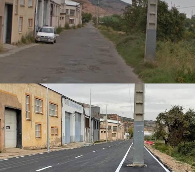Un poste dentro del carril bici