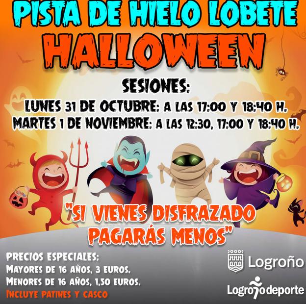 Halloween con premios en la pista de hielo de Lobete