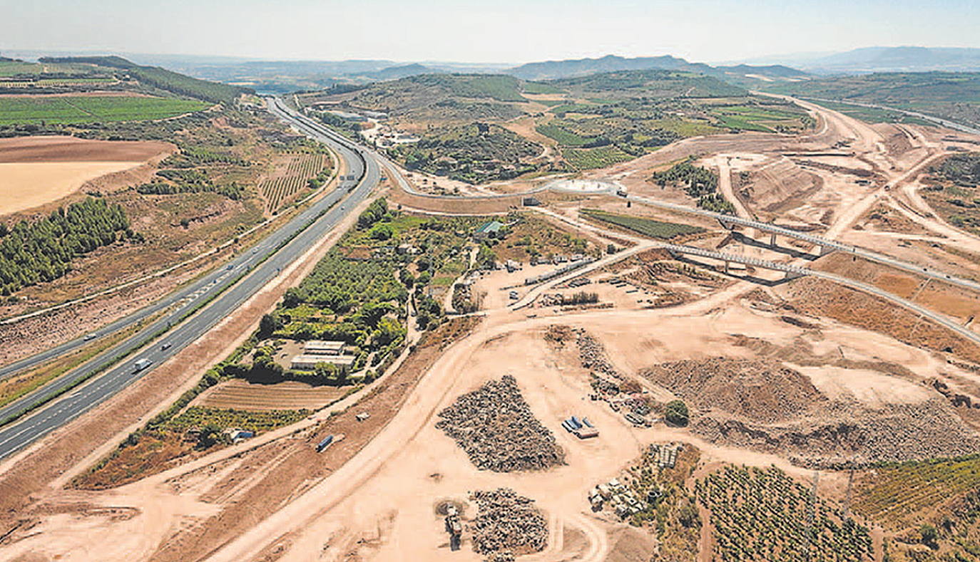 La A-12, la N-232 y la circunvalación, afectadas desde este jueves hasta 2024 por obras en la variante de Fuenmayor