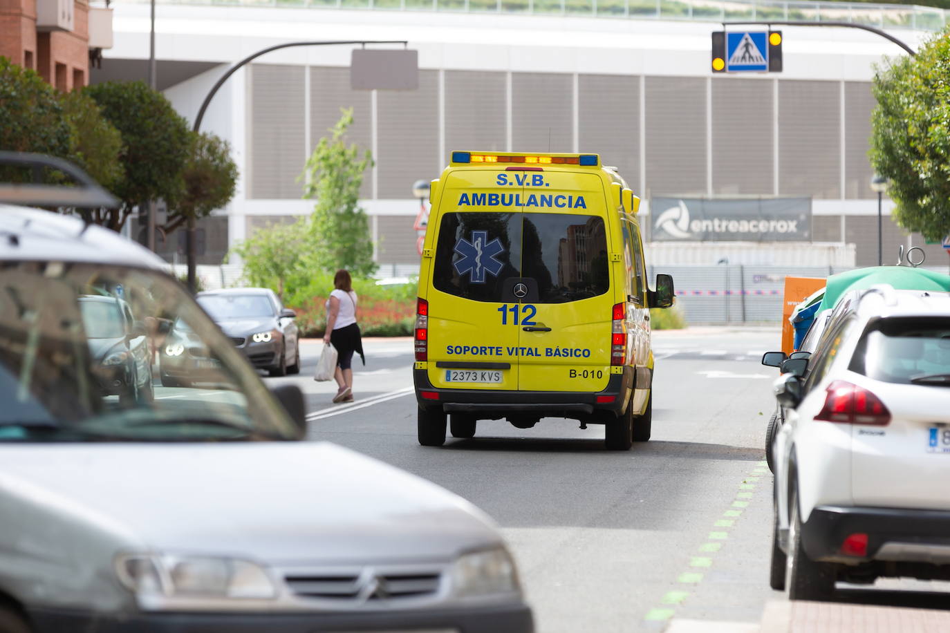 Trasladado al San Pedro un ciclista atropellado en Albia de Castro