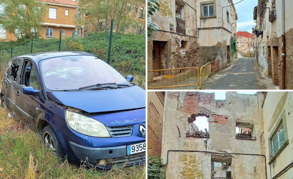 La degradada calle Hórreo de Alberite