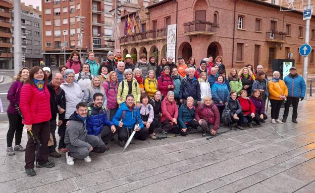 Los peregrinos de Santiago realizaron la etapa Calahorra-Alcanadre del Camino del Ebro