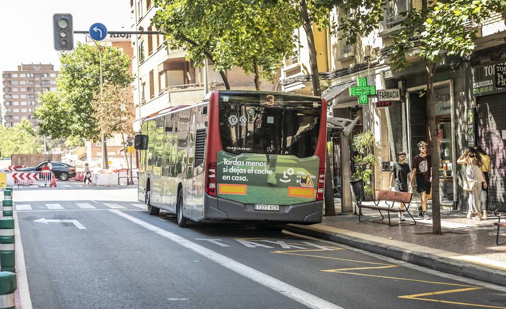 Cambios en el itinerario las líneas 2 y 7 del bus urbano de Logroño por una concentración