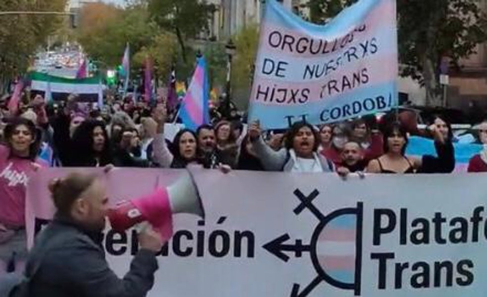 Los colectivos trans se manifiestan con el apoyo de Podemos en contra de los «recortes» del PSOE