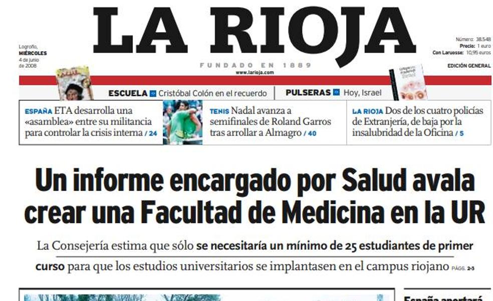 El Gobierno de Sanz vio «buenas perspectivas» de desarrollar esta titulación en 2008