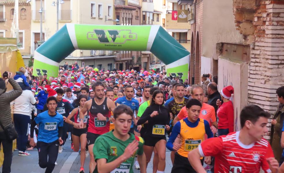 Lázaro e Itzi vencen en la San Silvestre de Alfaro, que reunió a cerca de 800 corredores