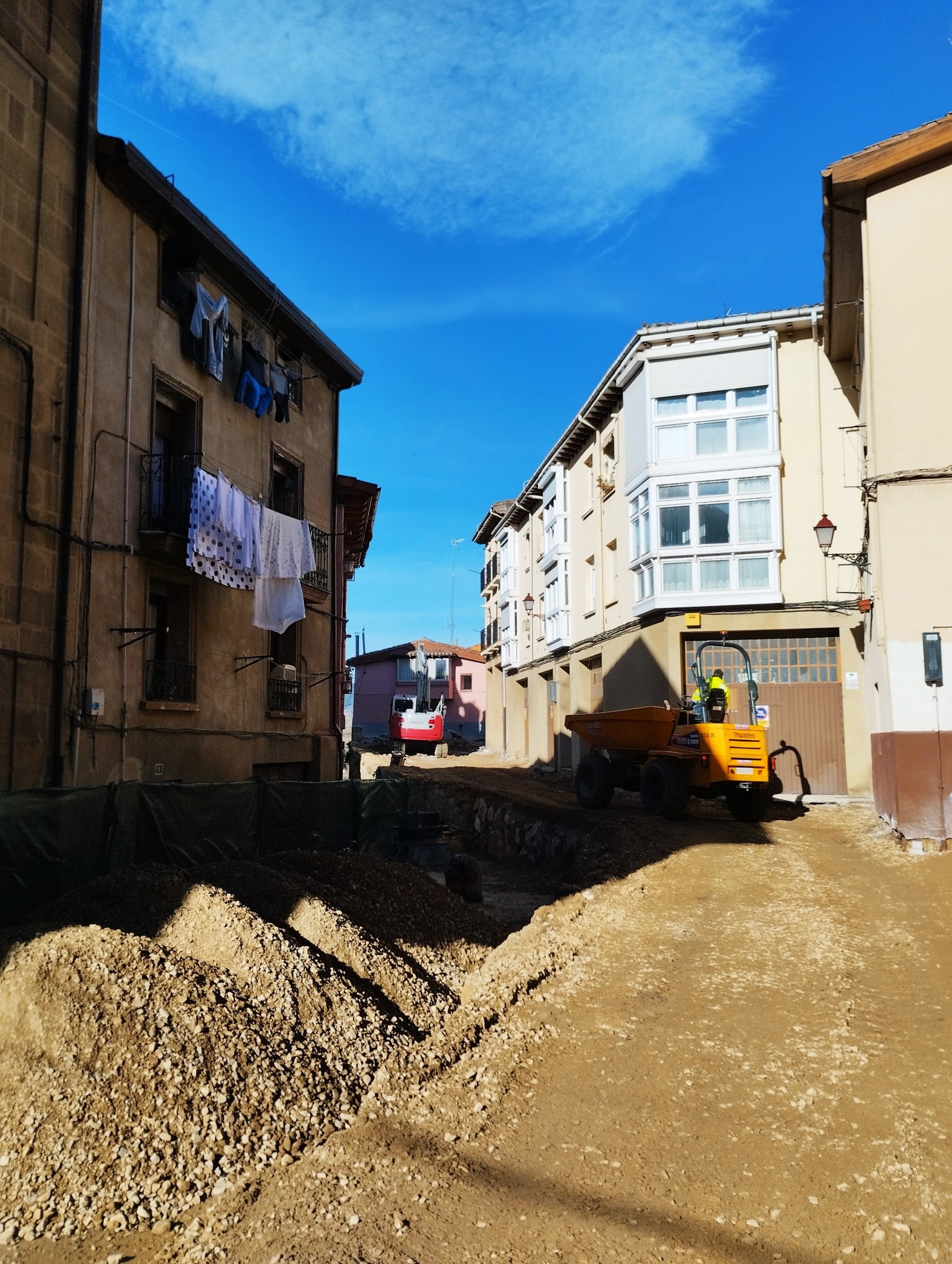 Las obras en la calle San Felices de Haro, a velocidad de crucero