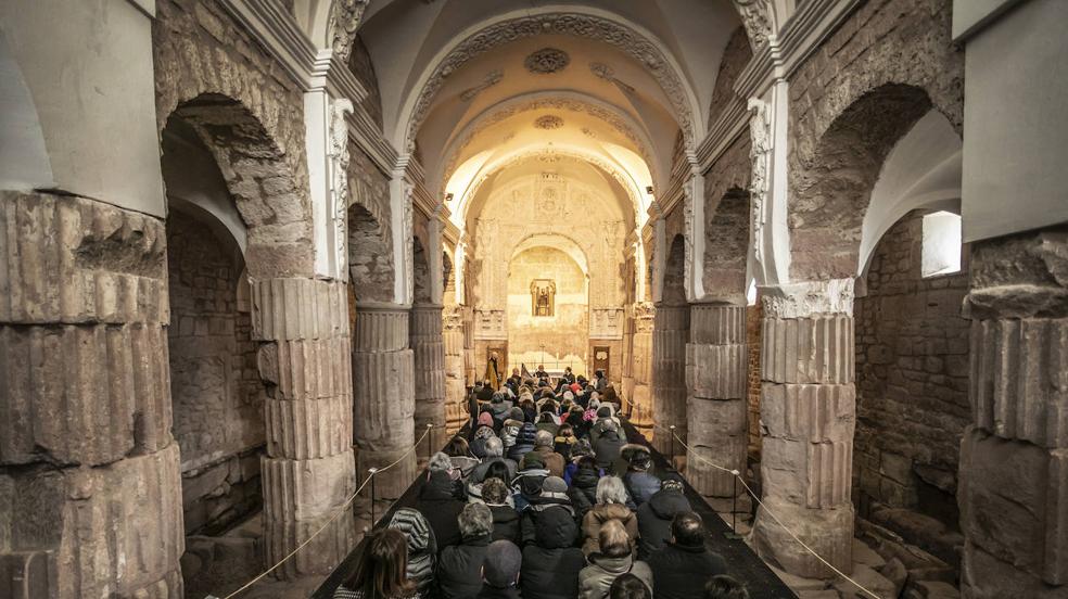 Más voces y más lengua en la Basílica de Santa María de Arcos, en Tricio