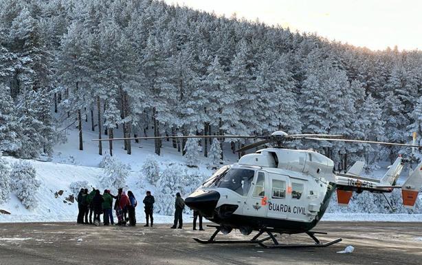 El montañero riojano rescatado en Soria excavó un agujero en la nieve para pasar la noche