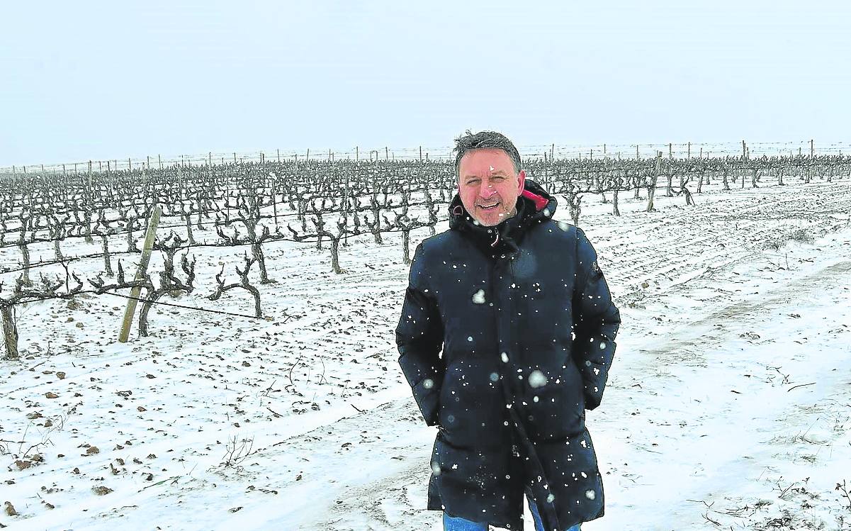 La nieve es bien recibida en los campos riojanos necesitados de agua