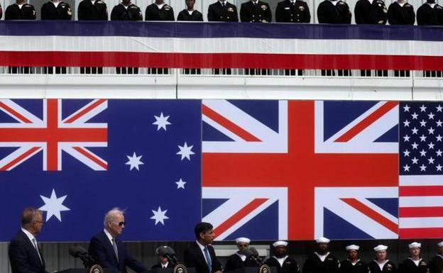 China acusa a los países de Aukus de embarcarse en «un camino peligroso»