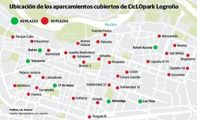 Consulta dónde están los CicLopark de Logroño