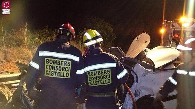 Cinco jóvenes fallecen en un accidente de tráfico en Castellón