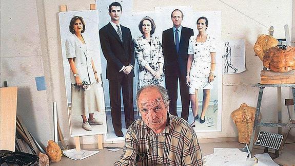 Don Juan Carlos y doña Sofía descubrirán el retrato familiar de Antonio López