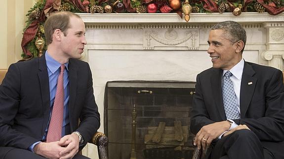 Obama recibe al príncipe Guillermo en la Casa Blanca