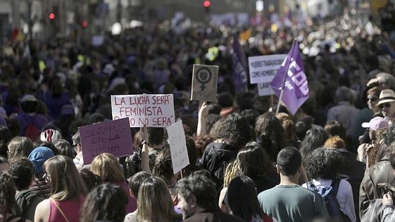 Marcha en Madrid por la igualdad y contra la reforma del aborto