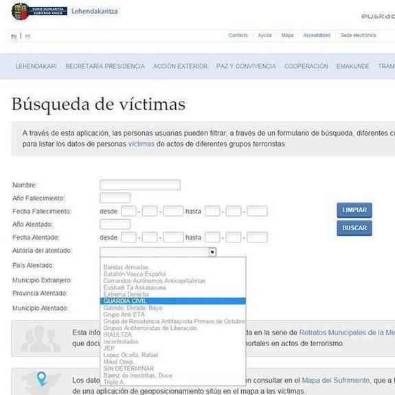 El Gobierno vasco achaca a un error informático citar a la Guardia Civil como grupo terrorista