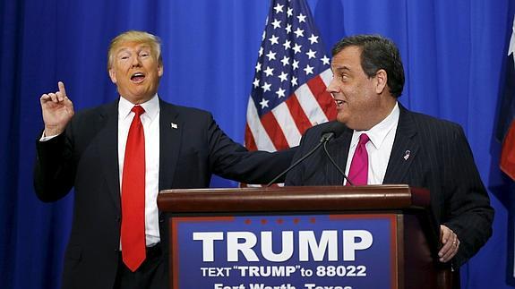 El excandidato republicano Chris Christie respalda la candidatura de Trump