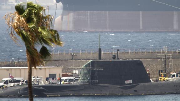 El submarino nuclear británico zarpa de Gibraltar hacia Reino Unido