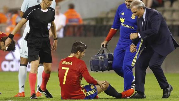 Morata sufre una contusión