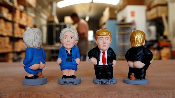 Hillary Clinton y Donald Trump ya tienen su figura de 'caganer'