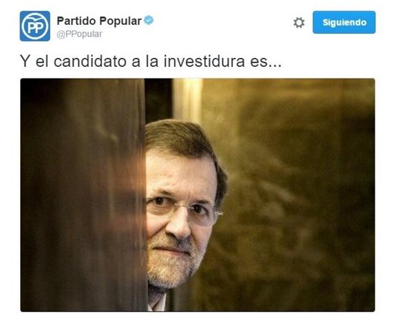 El PP tira de humor en Twitter... y se retracta en apenas minutos