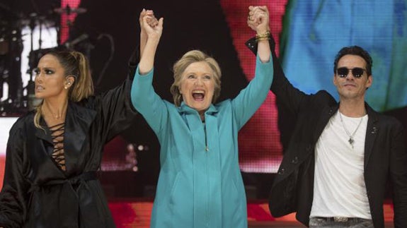 Las famosas que hacen campaña con Hillary Clinton