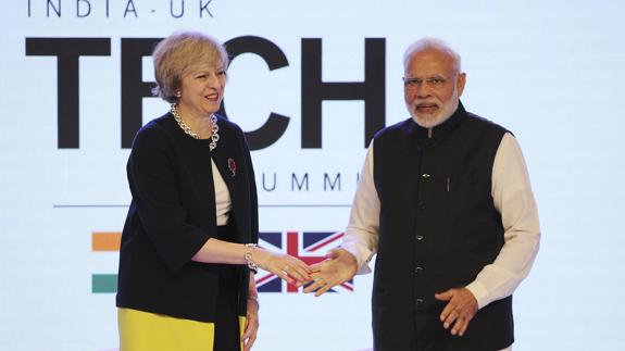 May visita la India para preparar el periodo posterior al 'Brexit'