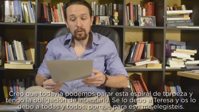 Iglesias, a sus seguidores: «Perdonadme, sé que os estamos avergonzando»