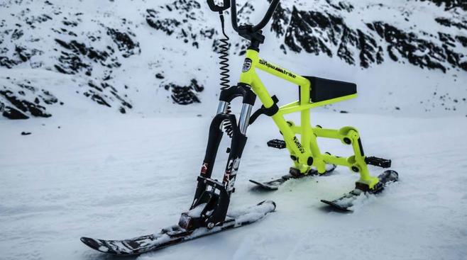 Bicicletas sobre nieve en La Molina