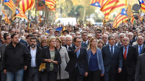 Unas 40.000 personas arroparán el lunes a Mas en el juicio por el 9-N