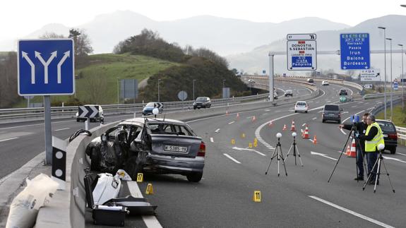 Dos fallecidos y ocho heridos en un accidente de tráfico en Usúrbil (Guipúzcoa)