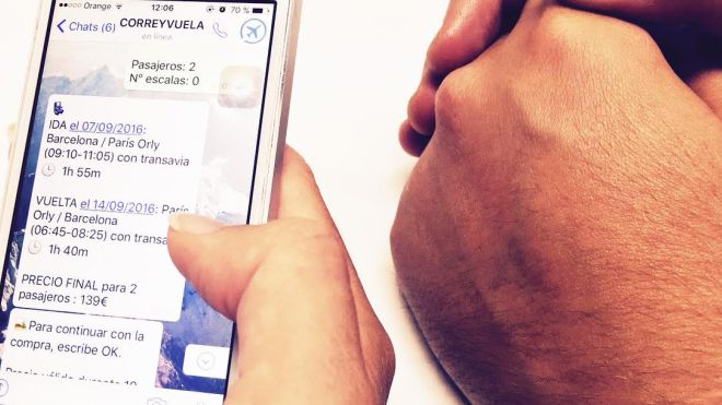 Ya es posible comprar un vuelo en Whatsapp