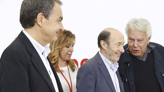 González, Guerra, Zapatero y Rubalcaba apoyarán el domingo a Díaz en Madrid