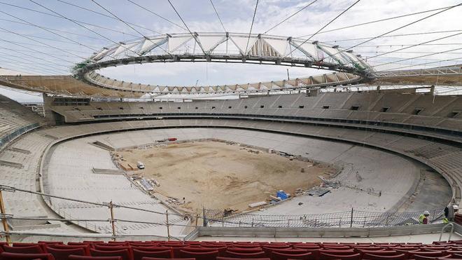 Hallan un obús de la guerra en el estadio Wanda Metropolitano