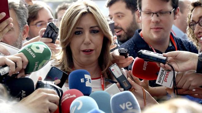 Susana Díaz, tras votar: «¡¿Cómo no voy a votar a la Ejecutiva de mi partido?!»