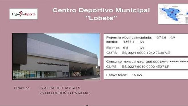 Un sistema de telegestión reduce el gasto energético de los polideportivos de Logroño un 30%