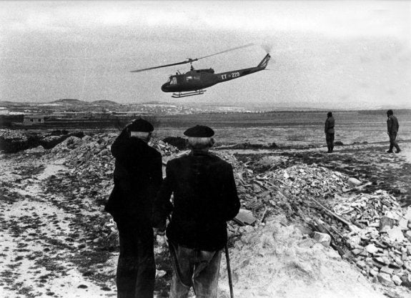 Helicóptero sobre El Villar de Arnedo
