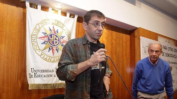 Monedero afirma en Logroño que en Podemos «no se pide el carné a nadie»