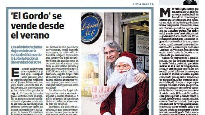 Una noticia premonitoria en Diario LA RIOJA