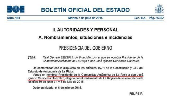 José Ignacio Ceniceros asumirá el cargo a las 12.00 horas de este miércoles