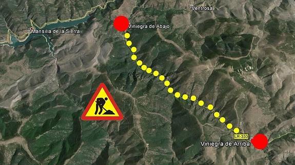 Obras de mejora entre las dos Viniegras